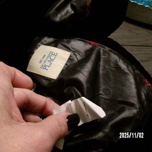 The Children’s Place BABY Toddler Boys Black Velvet Blazer Jacket 18M HOLIDAYS - Picture 4 of 4
